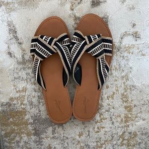 Target stripped sandals